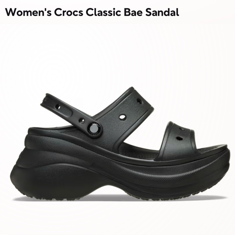 CROCS Women's Classic Bae Platform Sandal (Singapore) - Black